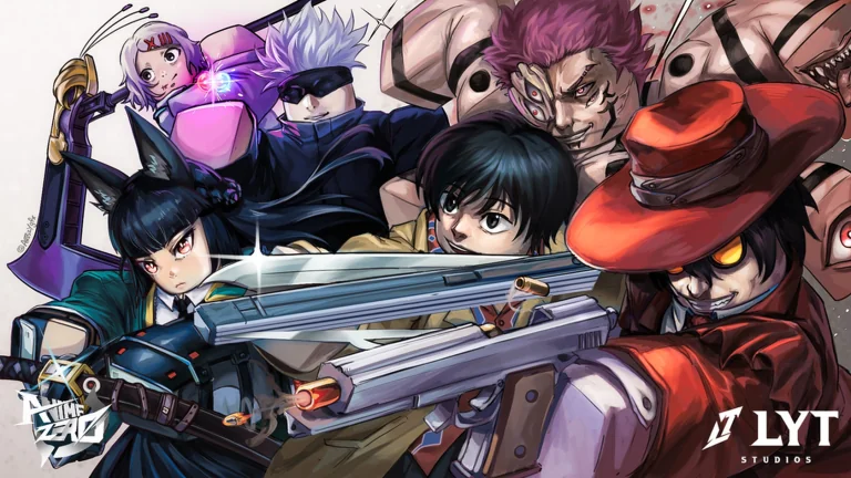 Anime Zero promotional ensemble artwork featuring several illustrated characters.